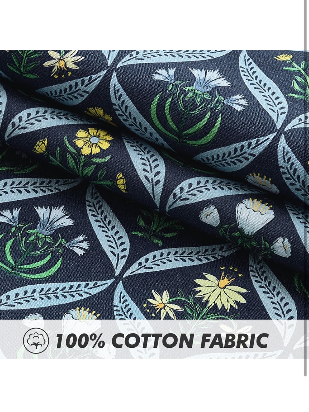 Floral Throw Pillow Covers 18x18 Set Of 2 Dark Blue Spring Decorative. 2318/bb8 - Picture 3 of 7